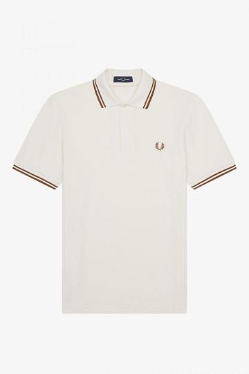 White Fred Perry M12 Men's Polo Shirts | PH 1375LISH